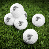 Golf Balls, 6pcs - Silver Eagle/Barrel