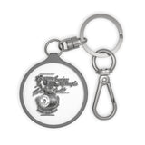 Keyring Tag - Silver Eagle/Barrel