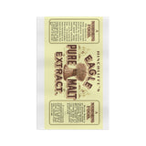 Bar Towel - Brown + Cream Pure Malt Extract