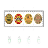 25oz Flip Straw Bottle — Vintage Beer Label Design (Tritan™ Renew) - w/ Green Porter, Red + Yellow East India Pale Ale, Orange B Ale, Light Brown + Orange East India Pale Ale Oval Labels
