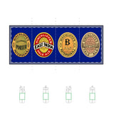 25oz Flip Straw Bottle — Vintage Beer Label Design (Tritan™ Renew) - w/ Green Porter, Red + Yellow East India Pale Ale, Orange B Ale, Light Brown + Orange East India Pale Ale Oval Labels