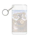 Single-Sided Printed Keychain Charm - Vintage Modern Logo