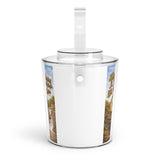 Ice Bucket with Tongs – Vintage Modern Logo