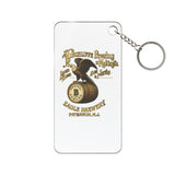Single-Sided Printed Keychain Charm - Gold Eagle/Barrel