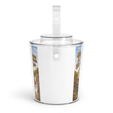 Ice Bucket with Tongs – Vintage Modern Logo