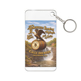 Single-Sided Printed Keychain Charm - Vintage Modern Logo