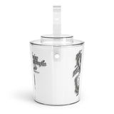 Ice Bucket with Tongs - Silver Eagle/Barrel