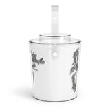 Ice Bucket with Tongs - Silver Eagle/Barrel
