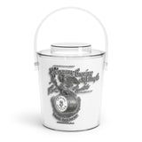 Ice Bucket with Tongs - Silver Eagle/Barrel